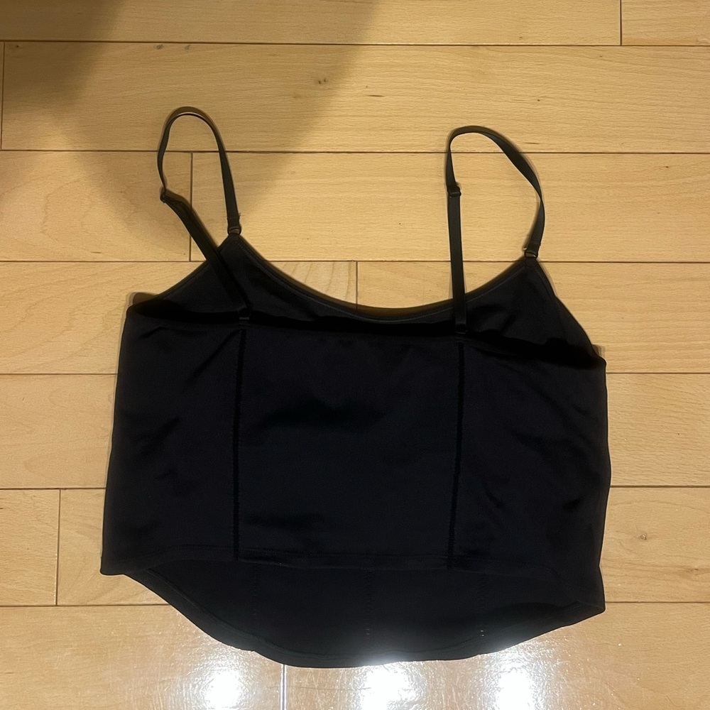 Aerie Superchill Seamless Corset Tank Top in True Black - Picture 5 of 6